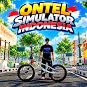 Official Onthel Simulator Indonesia app icon, a BMX bike on an Indonesian street